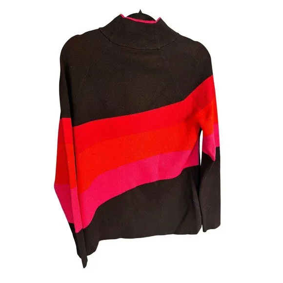 NWT Krimson Klover Cochran 1/4 Zip Sweater Black Color Block W's L MSRP$139 - Picture 14 of 14